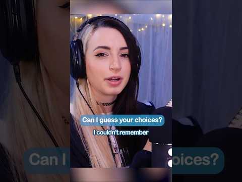 ASMR - Can I guess all of your choices? #shorts