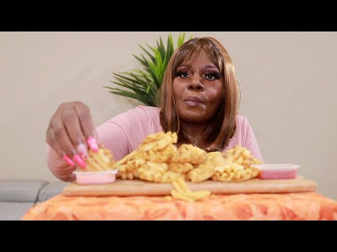 ASMR Eat Waffle Fries Eating Sounds