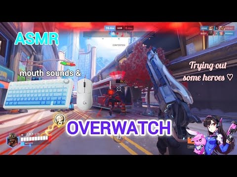 [ASMR Overwatch 2] Trying out some heroes! ♡ keyboard & mouth sounds~