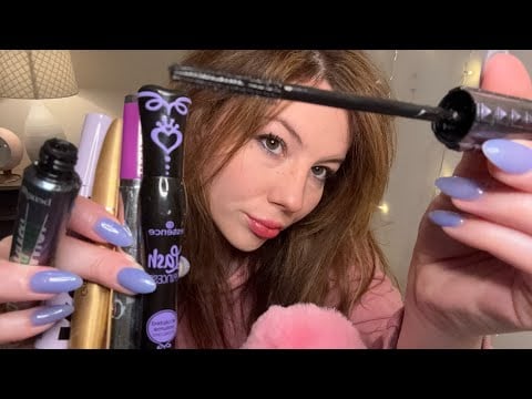 ASMR APPLYING YOUR MASCARA 👀 & lip gloss 👄(personal attention)