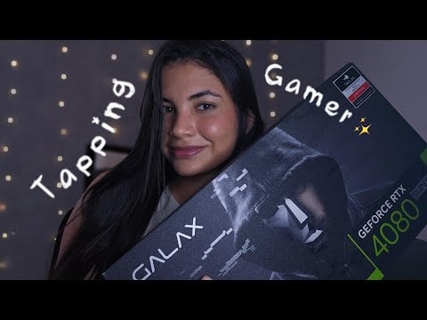 ASMR GAMER | Tapping nas caixas de peças do meu Pc 🎮💜