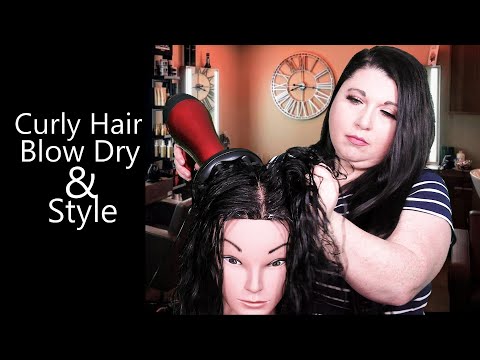 ASMR Relaxing Hair Salon Roleplay - Blow Dry, Hair Dryer, Style, Curly Hair, Hair Play, Brushing