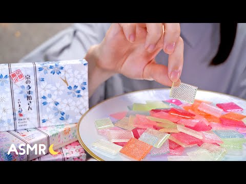 [囁き声-ASMR] パリパリ美味しい！京都まるんのうす飴さんを食べる🍭咀嚼音 / Eating Sounds