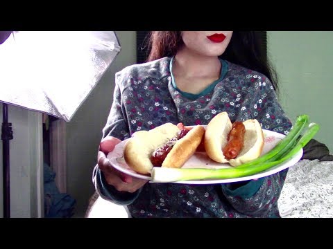 ASMR EATING HOT DOGS NO TALKING 💗🧅🌭🌭💗