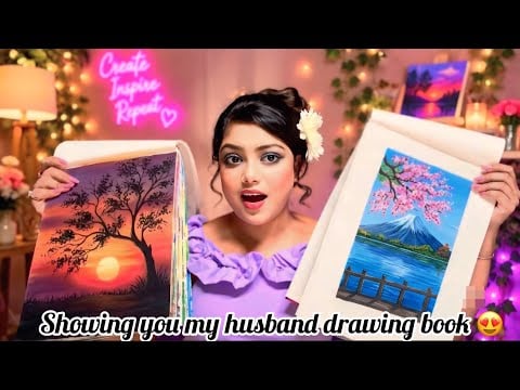 ASMR | Showing You My Husband Drawing Book |😍😭