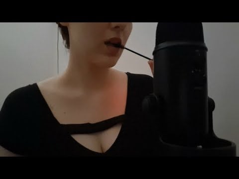 ASMR spoolie nibbling and tingly mouth sounds (no talking)