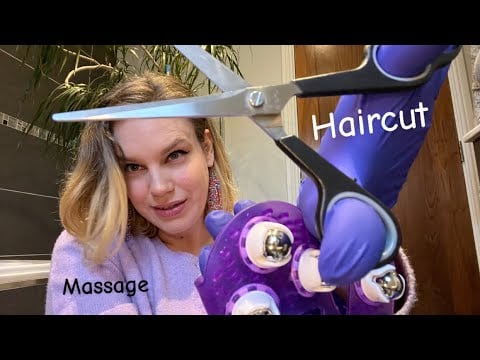 [ASMR] Fast & Aggressive Haircut + Massage ( Gloves, Rollers )