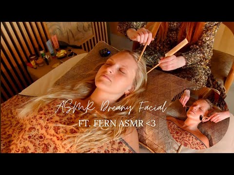 ASMR Spa - Relaxing Facial on the wonderful @TheFernASMR - Scalp massage, obsidian rollers & more.