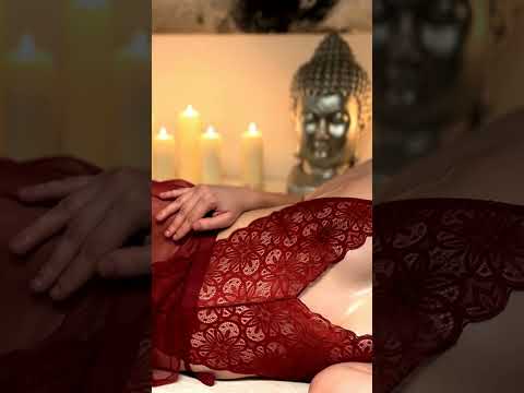 Watch as the therapist focuses on back massage techniques, tracing gentle circles and pressing into