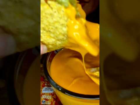 Taco Bell hard shell tacos with cheese sauce #asmr #tacos #food #shorts