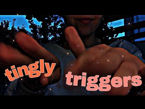 ASMR • Dry Hand Sounds, Fabric Scratching, Table Tapping while I'm whispering 🧡🌚🩷