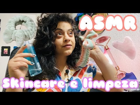 💭🩷 ASMR limpeza de pele e tapping com unhas 💅🏼