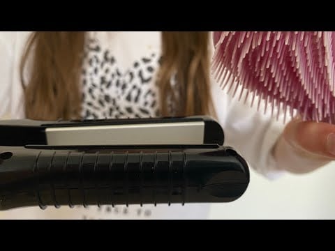 ASMR Would you like me to do your hair? Hair brushing | hair straightening RP