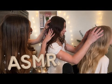 ASMR lofi hair train with my besties! ☁️ {hair play, scalp massage, lofi}