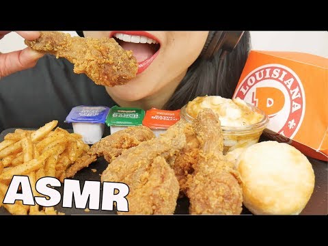 ASMR POPEYES FRIED CHICKEN (EATING SOUNDS) NO TALKING | SAS-ASMR