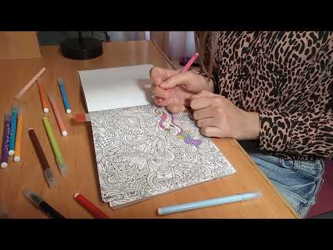 ASMR coloreando un mandala! / Mini-roleplay soft spoken RELAJANTE