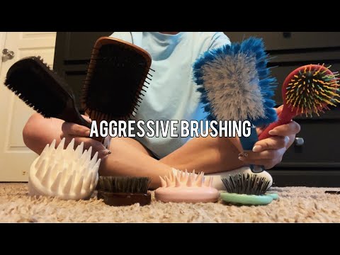 ASMR FAST & AGGRESSIVE BRUSHING💥 (CAMERA, CARPET, BEHIND CAMERA) NO TALKING