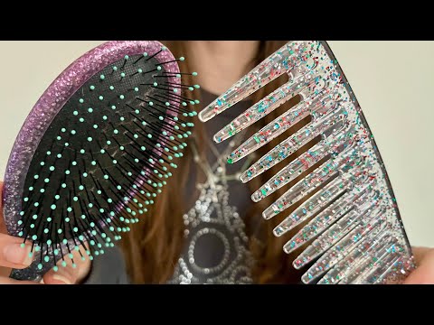 ASMR brushing your hair | camera combing | hair brushing | lo-fi | no talking