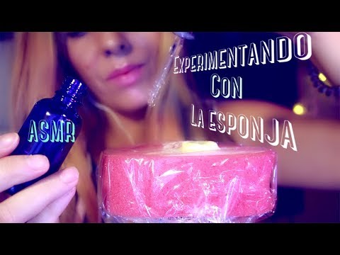ASMR -Experimentando sonidos triggers con una esponja. En español