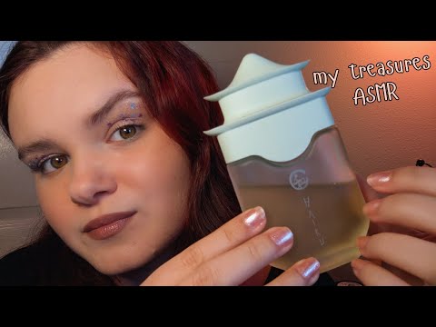 ASMR Showing You My Treasures | Makeup, Whispers, Tapping, Treasures ASMR