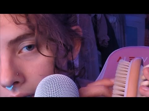 ASMR Sticky, Clicky Mouth Sounds + Tapping, Scratching Triggers 