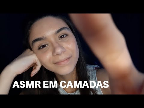 ASMR EM CAMADAS: CARINHO NO ROSTO, CANTANDO PARA VOCÊ DORMIR, PINCEL NA TELA E MOUTH SOUNDS