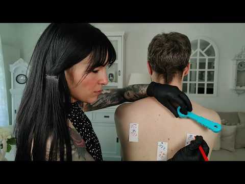 Experimental Back Treatments & Skin Analysis ASMR