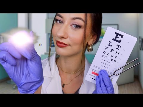 ASMR Detailed Medical Exam Roleplay ❤️ soft spoken eye exam, ear exam & general check up