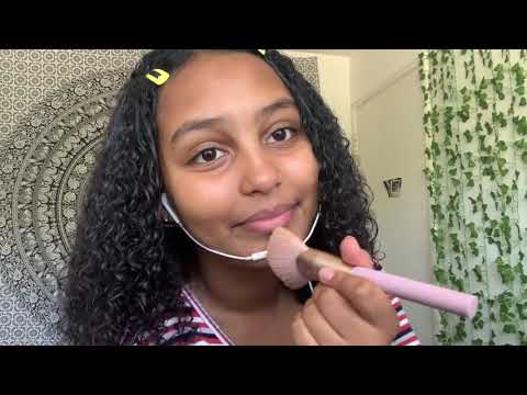 ASMR brushing mic and slow whispers