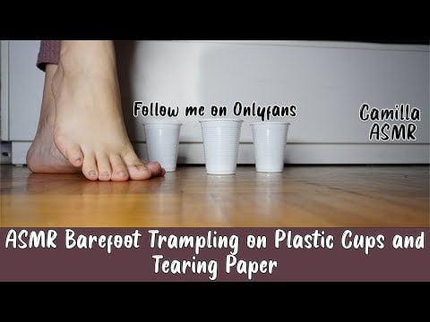Thrilling 4K ASMR: Trampling Plastic Cups, Ripping Paper