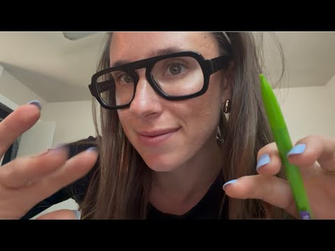 lofi asmr up-close camera tapping + drawing on your face + repetition with LOTS of tongue clicking 