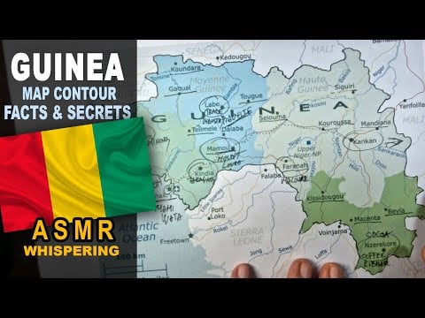 ASMR: GUINEA map outline | Main Cities Key Facts and Highlights | ASMR maps and facts