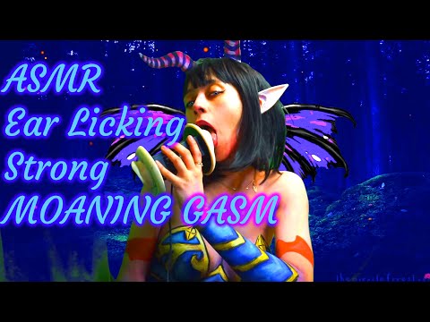 ASMR MOANING GASM 😈 Ear Licking succubus trun you crazy 😈