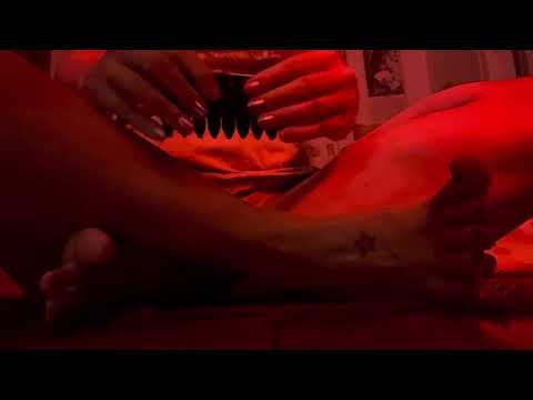 ASMR bare feet playing with objects relaxing sounds