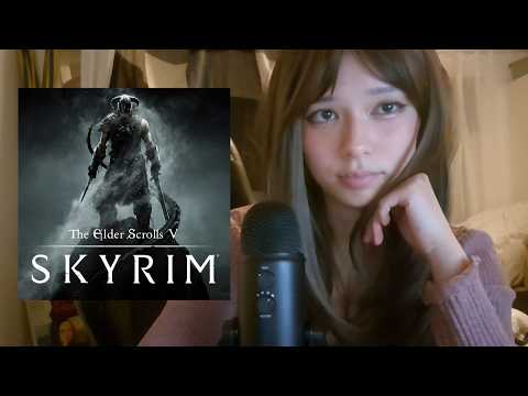 Real voice Reveal (ASMRtist plays SKYRIM) | chill gameplay w keyboard & mouse clicking✨