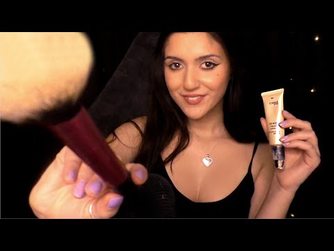 ASMR Türkçe MAKYAJ ROLEPLAY ❤️  SAKIZ ÇİĞNERKEN MAKYAJINI YAPIYORUM - Turkish ASMR