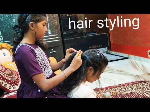 Asmr hair styling, head massage and neck massage to relax the whole body😌😴💤