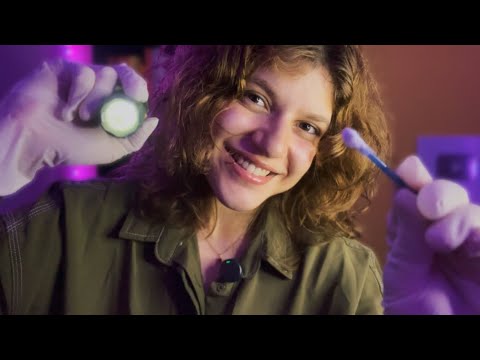 ASMR EXAME DE NERVOS CRANIANOS COMPLETO ✨Visão, audição, olfato, paladar e toque