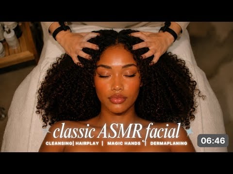 ASMR Facial Treatment ✨ | Relaxing Face Massage, Cleansing & Dermaplaning (No Talking)