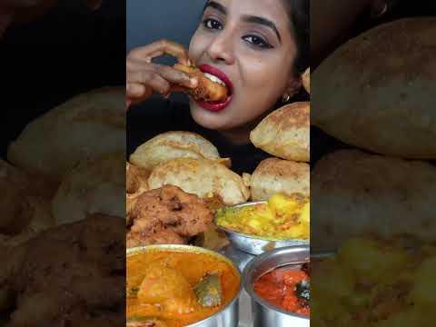 Eating Crispy Aloo Masala Dosa,Poori,Ghee Dosa,Sambar,Idli Vada South Indian Food ASMR Eating Video