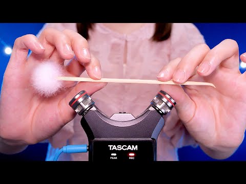 ASMR あなたの耳をふわふわふー👂梵天+吐息+オノマトペささやき【TASCAM DR-07XP】#4