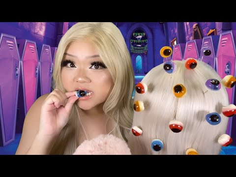 HUMAN GIRL EATS EYEBALLS FROM MONSTER HEAD ASMR (realistic) 👁️👁️👁️