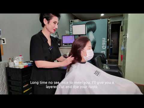 Korean Hair salon ASMR (visual and auditory activation) I hope you enjoy the long video!!