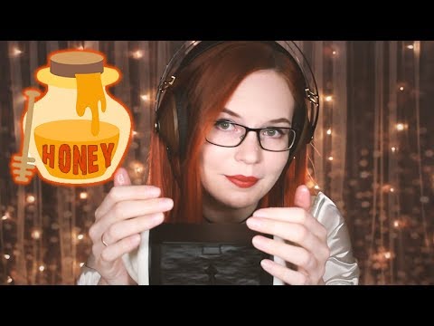 ASMR Sticky Honey Ear Massage and Ear to Ear Whisper - 30 Mins