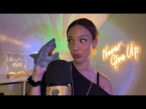 ASMR Lens Licking + Shark Puppet 🦈
