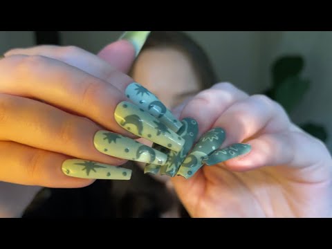 long nails tapping & scratching for asmr #2 (no talking)