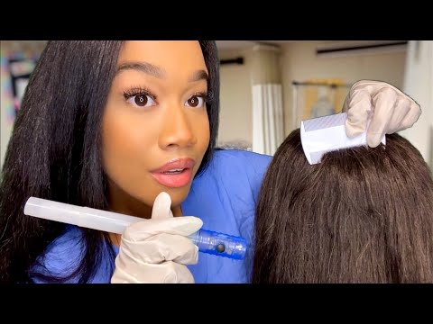 ASMR School Nurse Lice Check Role-play 🪲🔦 Classic Lice Check Removal ASMR