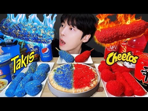 ASMR MUKBANG 직접 만든 타키스 대왕 가래떡 떡볶이 불닭볶음면 치즈스틱 핫도그 먹방 & 레시피 FIRE NOODLES AND Tteokbokki EATING SOUND!