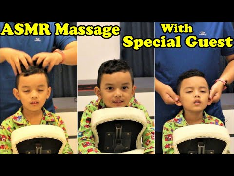ASMR Relaxing Massage with Special Guest !!! Little Pharam