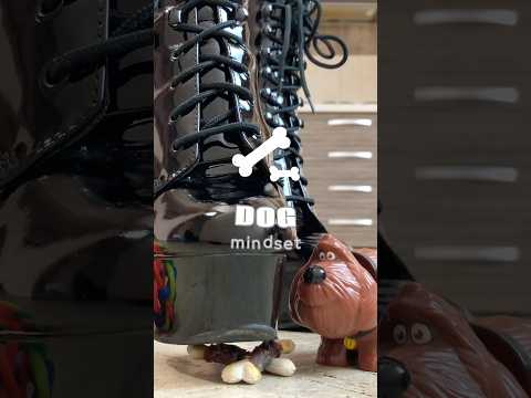 Pea's Boots Crushing Dog's Food! Oddly Satisfying ASMR